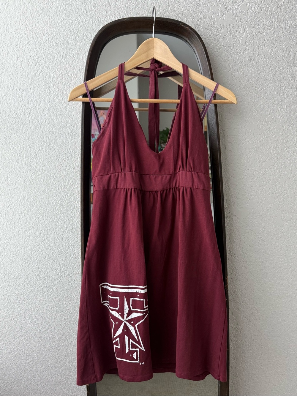 GG The Brand Texas A&M Maroon Halter Dress Size M